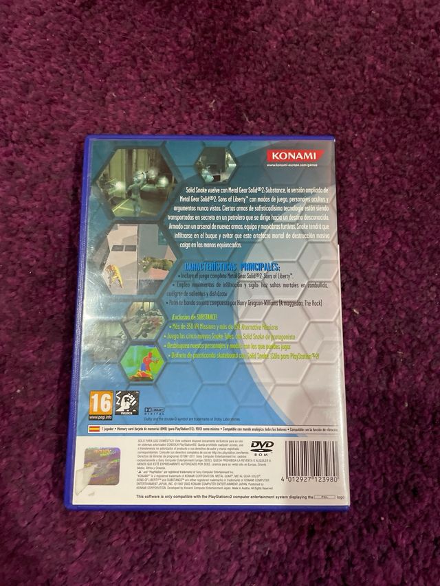 Metal Gear Solid 2 PS2 Substance Konami