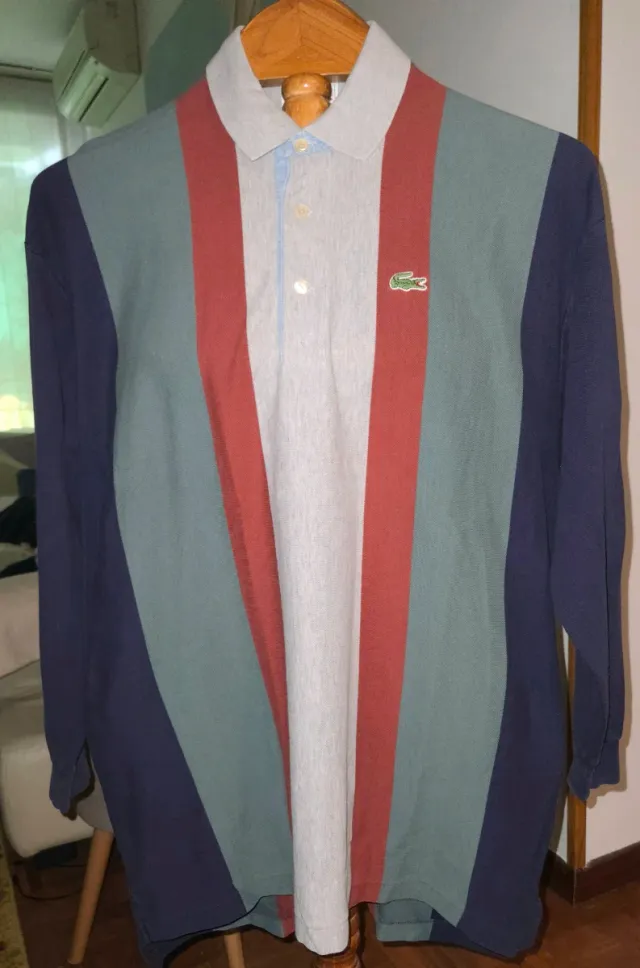 Polo Lacoste Vintage Rayas Talla 7 XXL