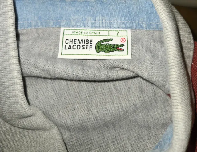 Polo Lacoste Vintage Rayas Talla 7 XXL