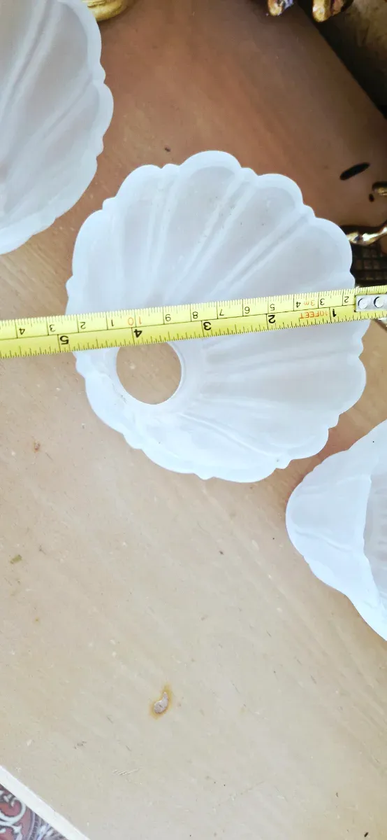 Lote 4 Tulipas Cristal Translúcido Vintage