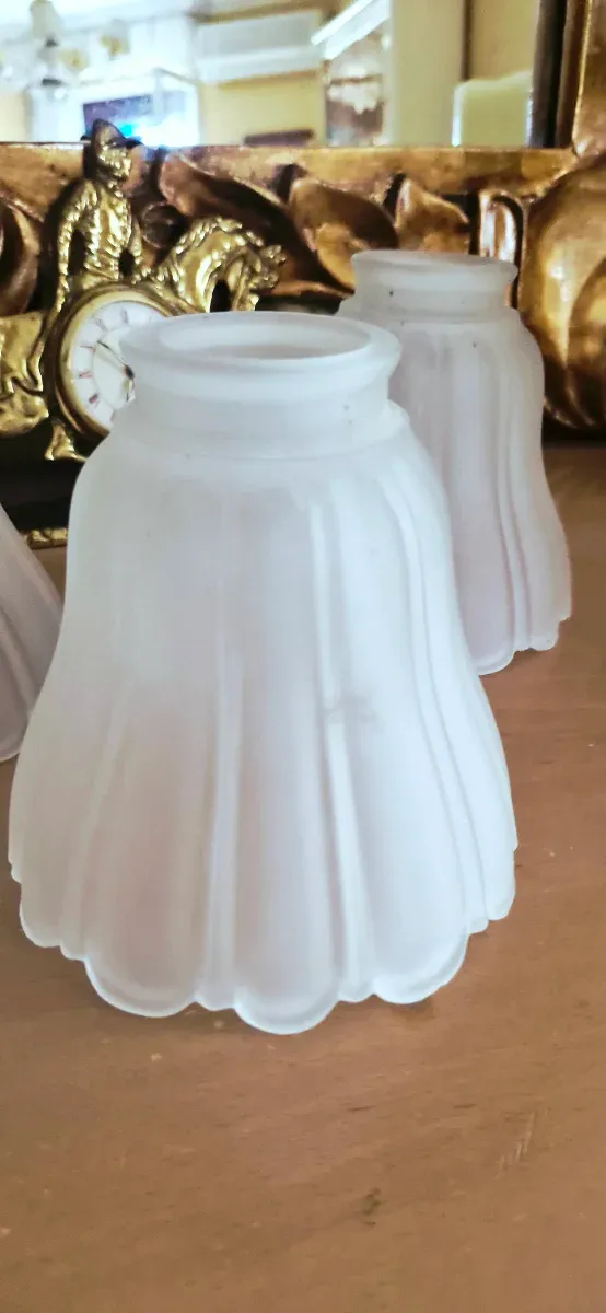 Lote 4 Tulipas Cristal Translúcido Vintage