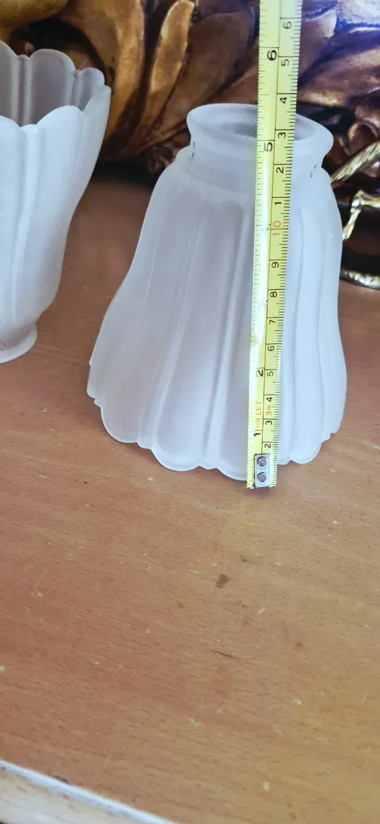 Lote 4 Tulipas Cristal Translúcido Vintage