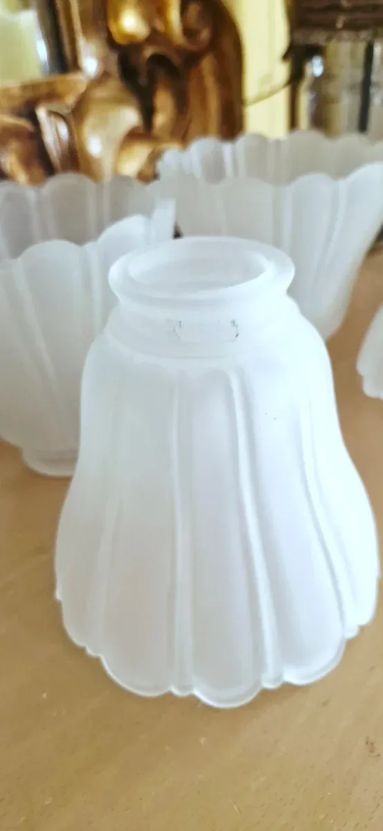 Lote 4 Tulipas Cristal Translúcido Vintage