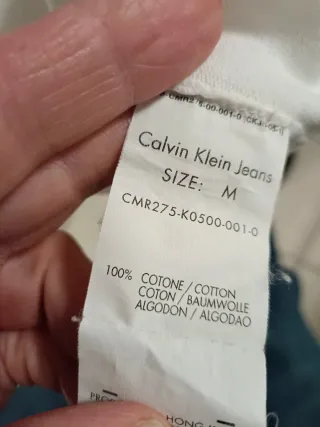 Maglione Calvin Klein Jeans Bianco Beige Originale