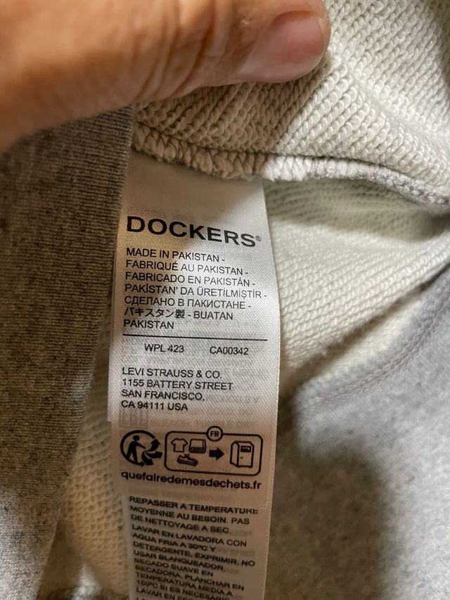 Sudadera Dockers Gris Talla M Sin Estrenar