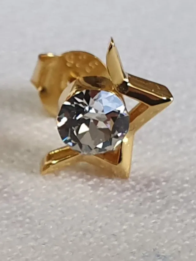 Pendientes ORO Y SWAROVSKIS. REGALO NAVIDAD