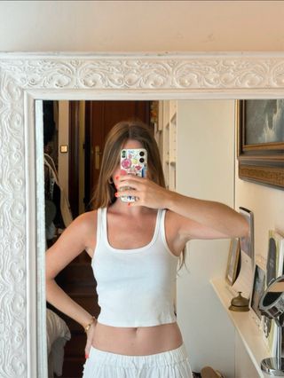 Camiseta canalé básica blanca