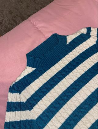 Blusa de manga comprida às riscas