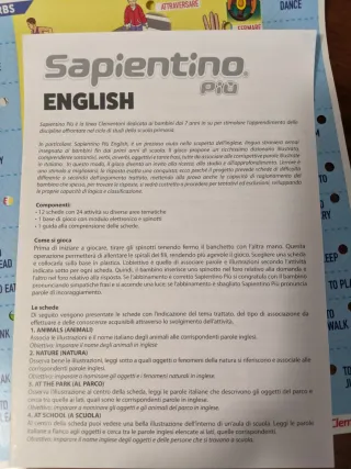 Sapientino Inglese Elettronico Parlante 7+