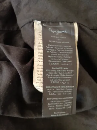 Motera Cuero auténtico Pepe Jeans M Medidas indica