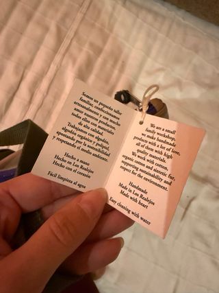 Bolso/Mochila Artesanal Nuevo Flores Moradas