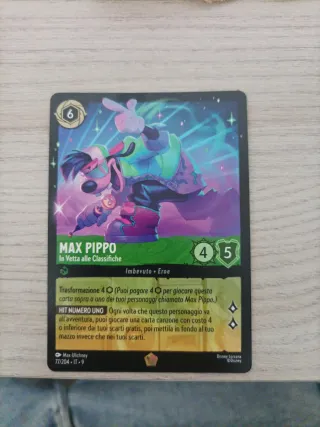 Max Pippo in vetta alle classifiche Lorcana 77/204