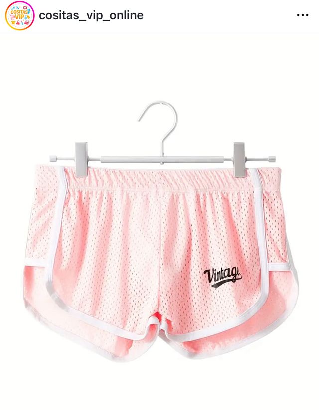 Shorts deportivos Vintage rosa