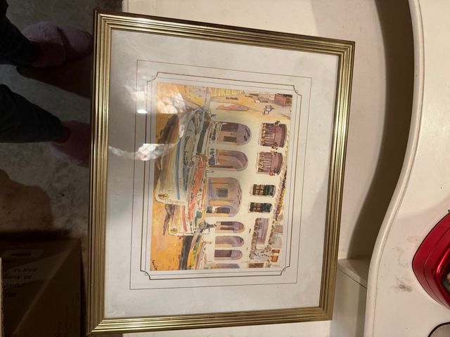 Marco dorato con cristal