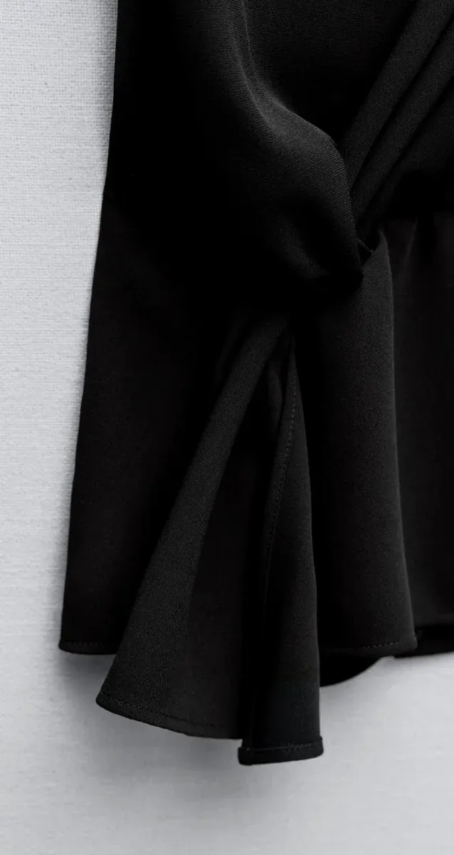 Top Zara crepé nudo talla xl