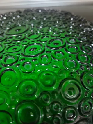 Cenicero Vintage Verde Cristal mazizo