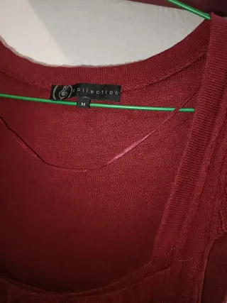 Vestido de punto con falda de cuadros