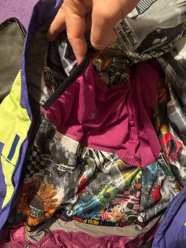 Chaqueta Nieve Volcom Morado y Verde