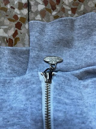 Maglione zip vintage Fruit of the Loom grigio