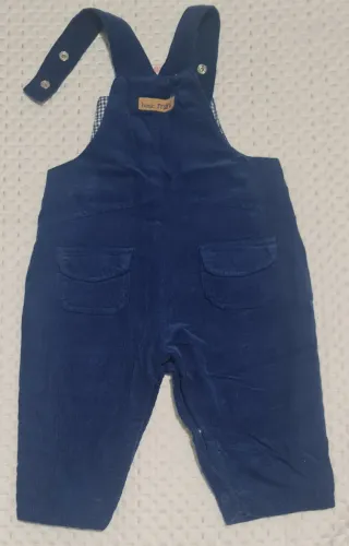 Jardineira bombazina bebé azul