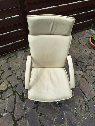 Sedia ufficio ecopelle beige