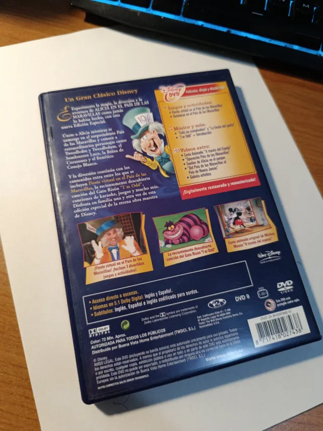 DVD Alice nel Paese delle Meraviglie Disney