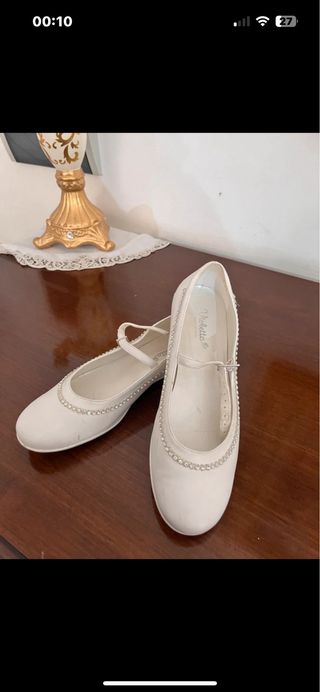 Ballerine bianche Violetta con Swarovski