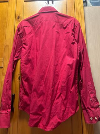 Camisa caballero algodón roja
