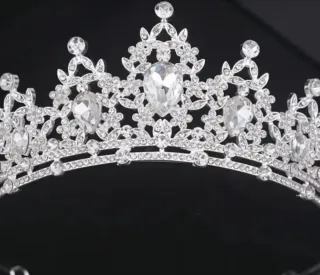 Tiara de Novia Plateada
