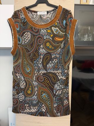 Blusa IMAGINE Paisley Marrón Multicolor