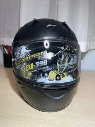 Casco Scorpion 390 Negro Mate Talla XS