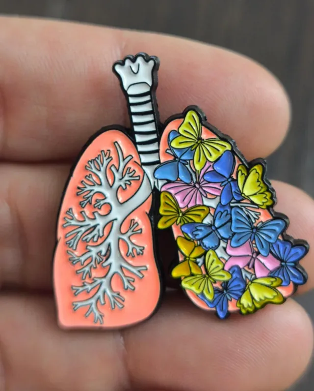 Pin Pulmones Mariposas