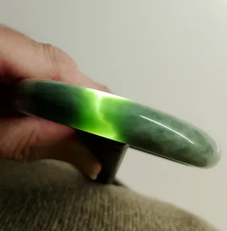 Bracciale rigido Hetian Jade vintage