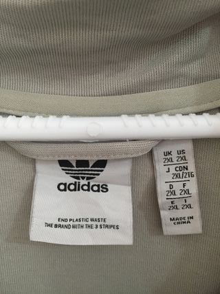 Chaqueta deportiva Retro Adidas Gris Talla XXL