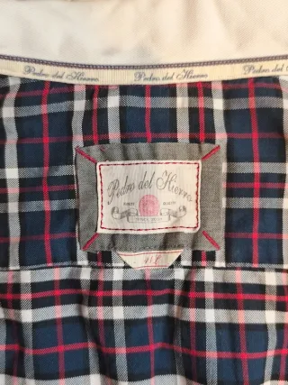 Camisa cuadros Pedro del Hierro azul y roja