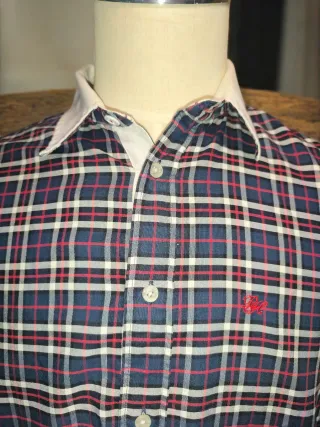 Camisa cuadros Pedro del Hierro azul y roja