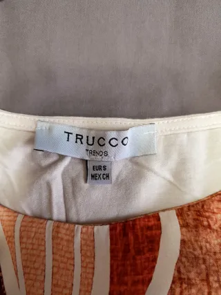 Blusa TRUCCO Estampada Marrón y Naranja