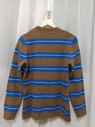 Jersey Zara Man Rayas Azul Marrón Talla M