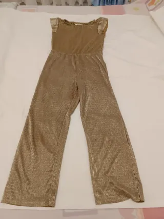 Mono fiesta niña dorado talla 8-9