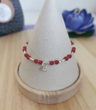 Pulsera de Rubí Natural Plata.