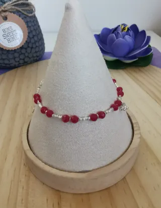 Pulsera de Rubí Natural Plata.