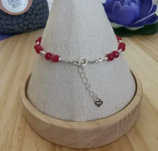Pulsera de Rubí Natural Plata.