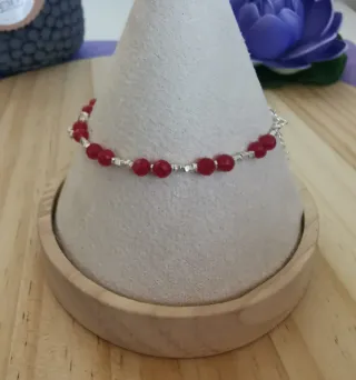 Pulsera de Rubí Natural Plata.