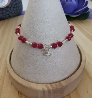 Pulsera de Rubí Natural Plata.