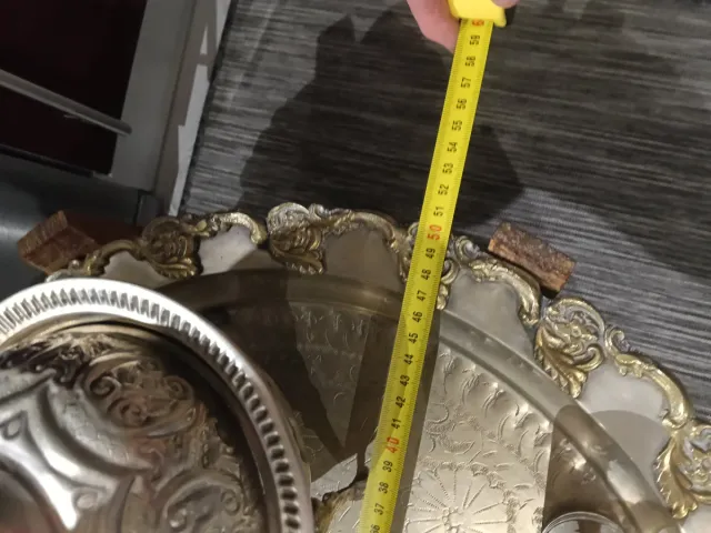 Set da tè vintage con vassoio e tazze