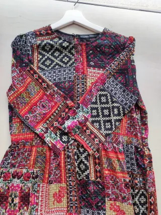 Vestido Zara Patchwork