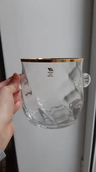 Set Vintage cestello ghiaccio e 3 bicchieri