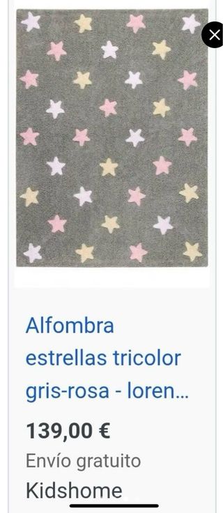 Alfombra Lorena Canals estrellas gris