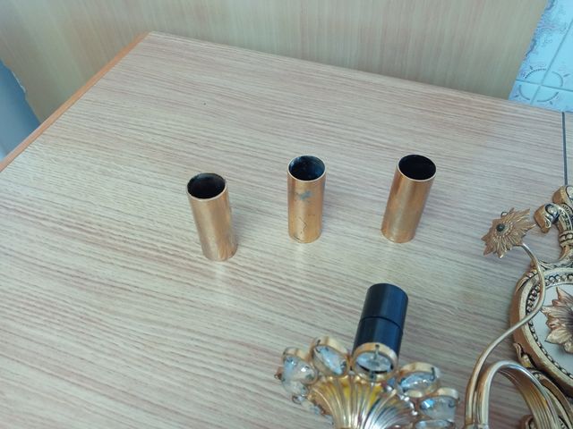 Apliques dorados metal y cristal (2 uds)