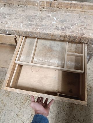 Banco de carpintero antiguo de madera